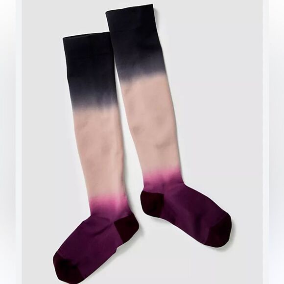 COMRAD Recycled Cotton Compression Socks SIZE LARGE WIDE Dipped Dye Ombre NWT - Picture 1 of 6